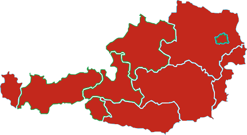 Vertriebsgebiete in Österreich