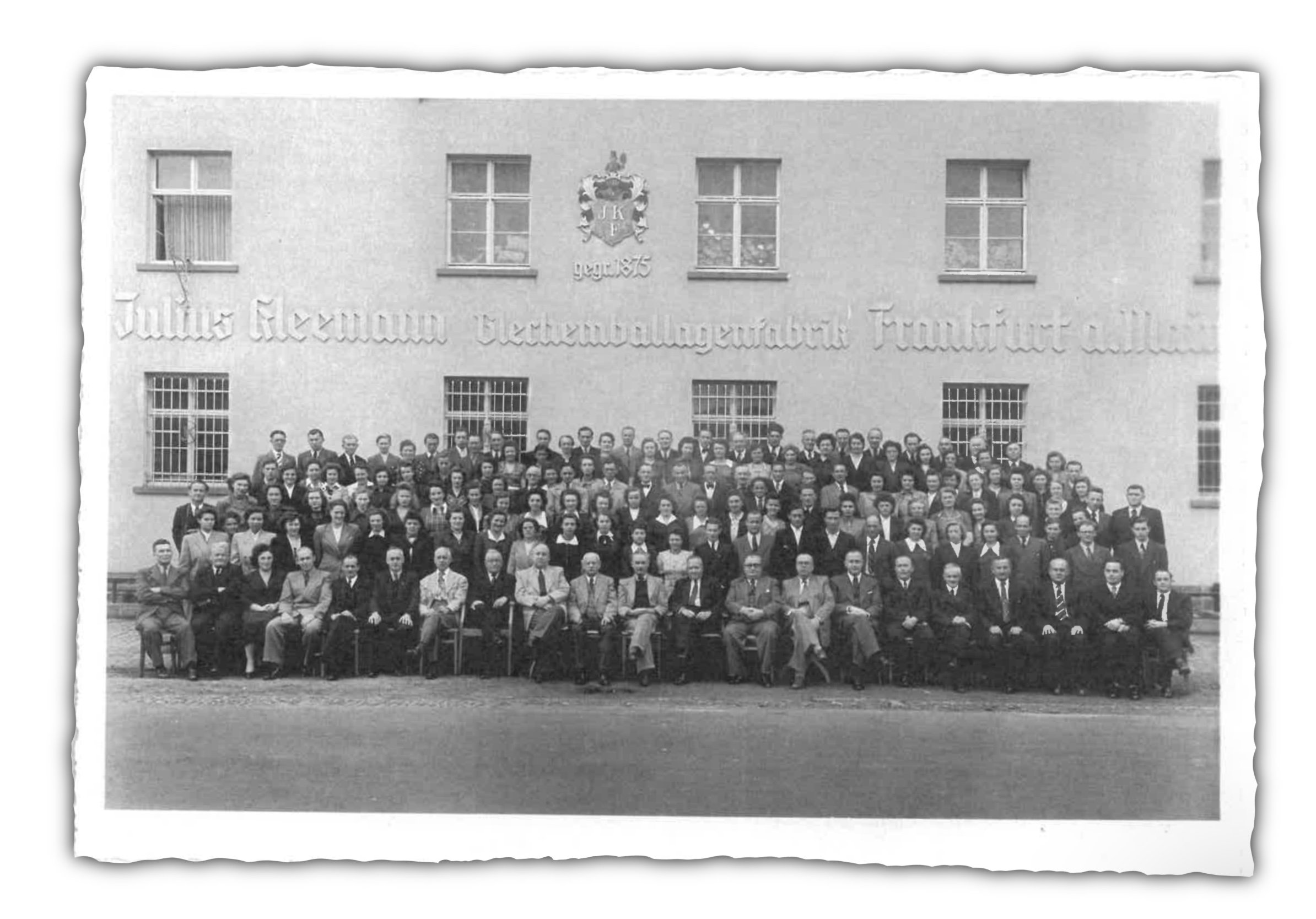 Historisches Foto der Belegschaft