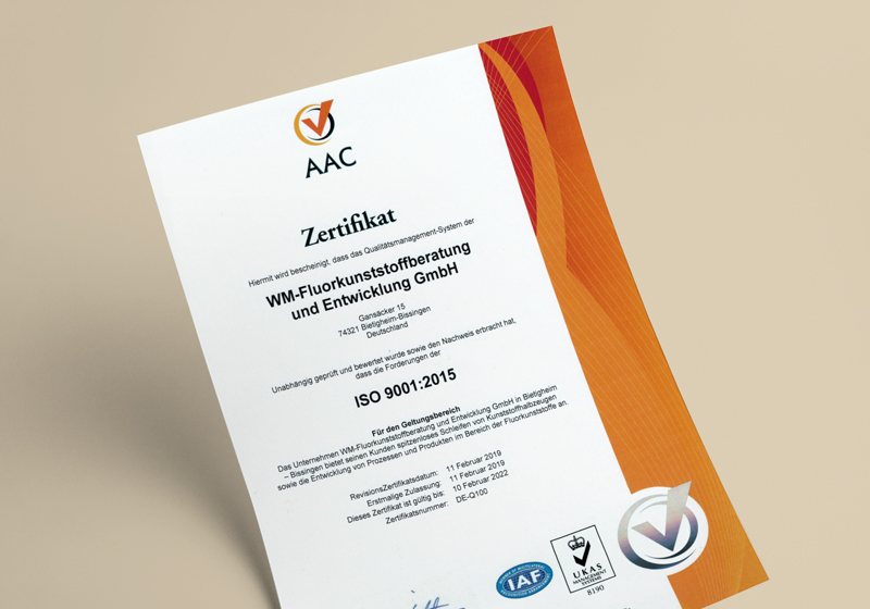 Zertifizierung ISO 9001:2015
