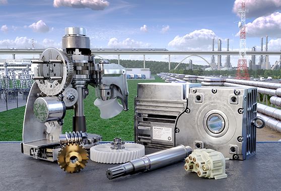 Gears, transmission components and drive systems for industry