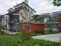 Extensive roof greening, residential complex Herzogswalde