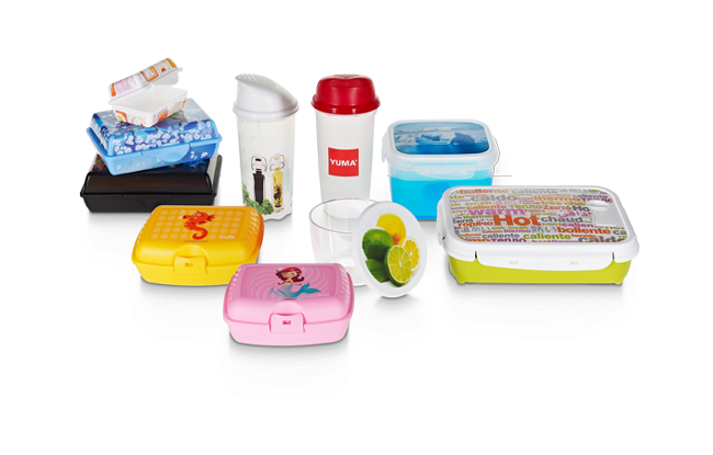 Personalisierte Lunchboxen und Shaker