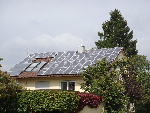 Solarthermie-Anlage Münzing in Münsingen