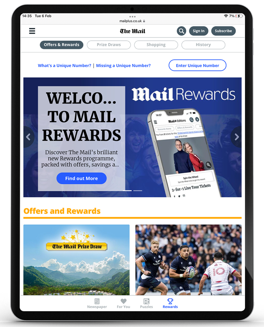 Mail Rewards – Markenbereich