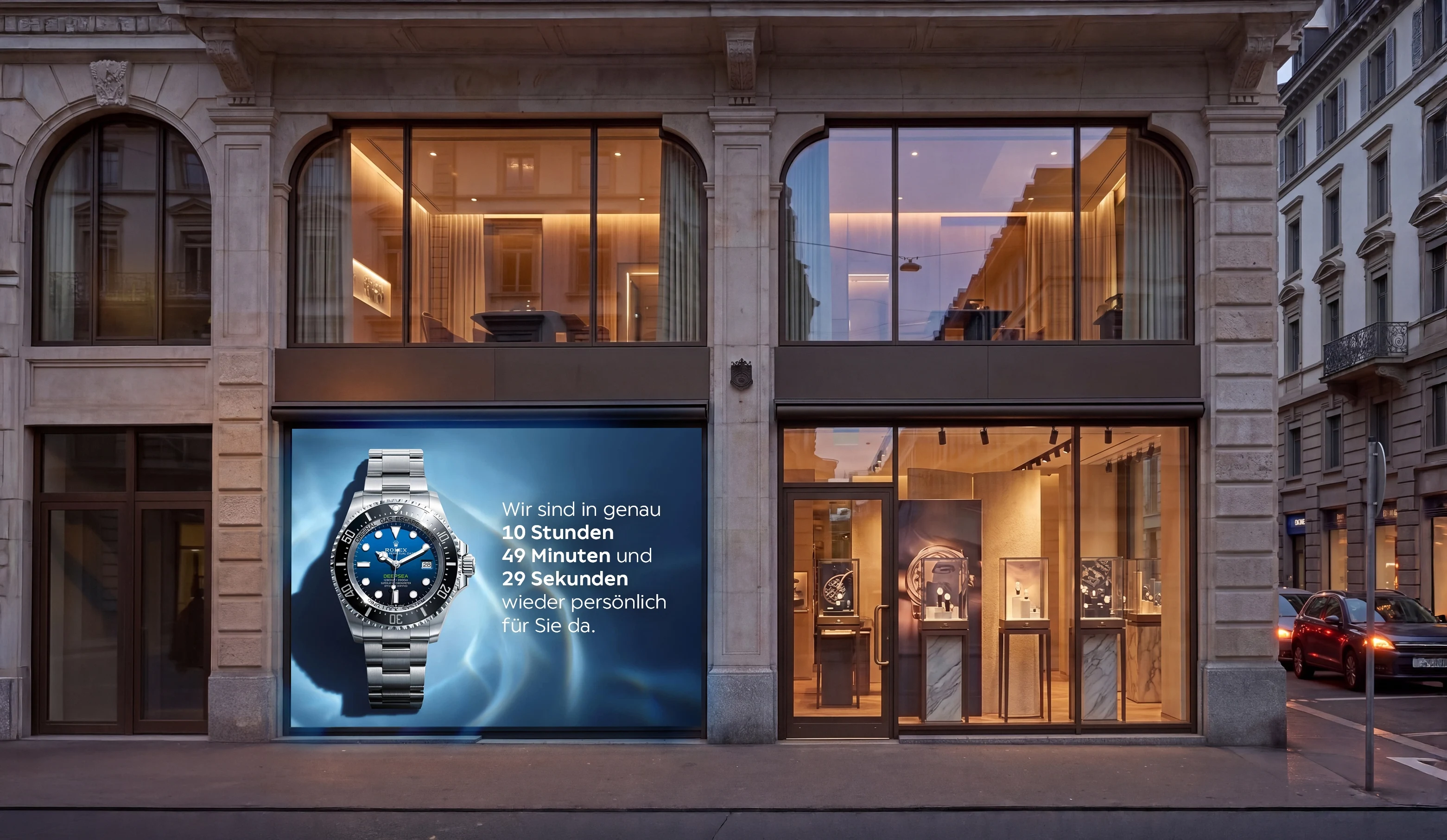 Boutique-Glasfront – deaktiviert