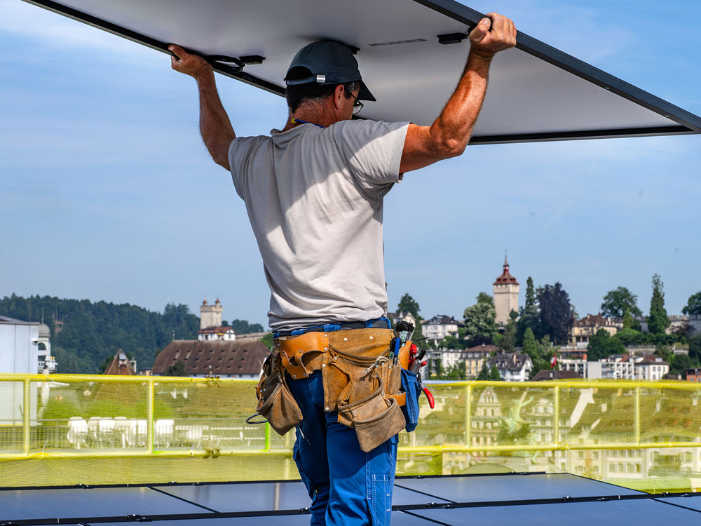 Installation einer Solaranlage