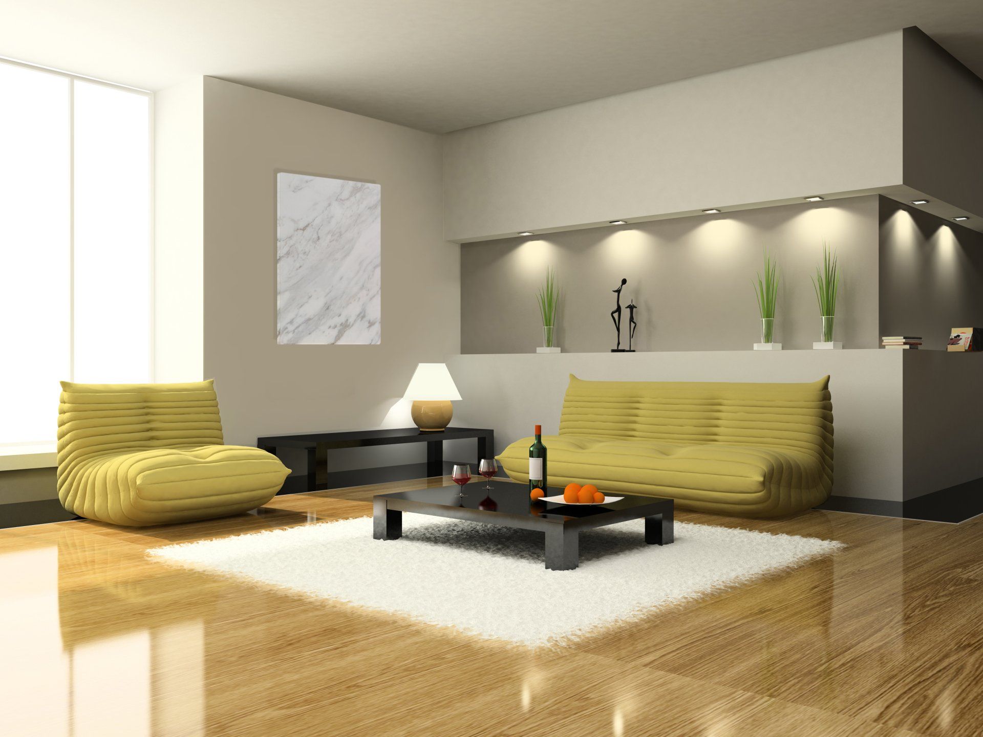 Infrared heaters in the living area