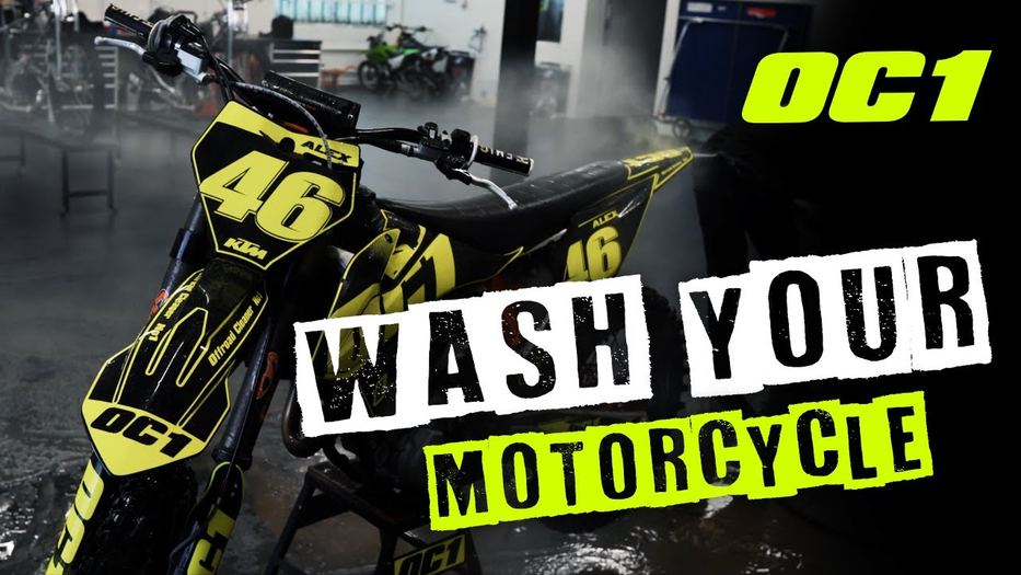 OC1-Produkte im Einsatz: Motorradwäsche