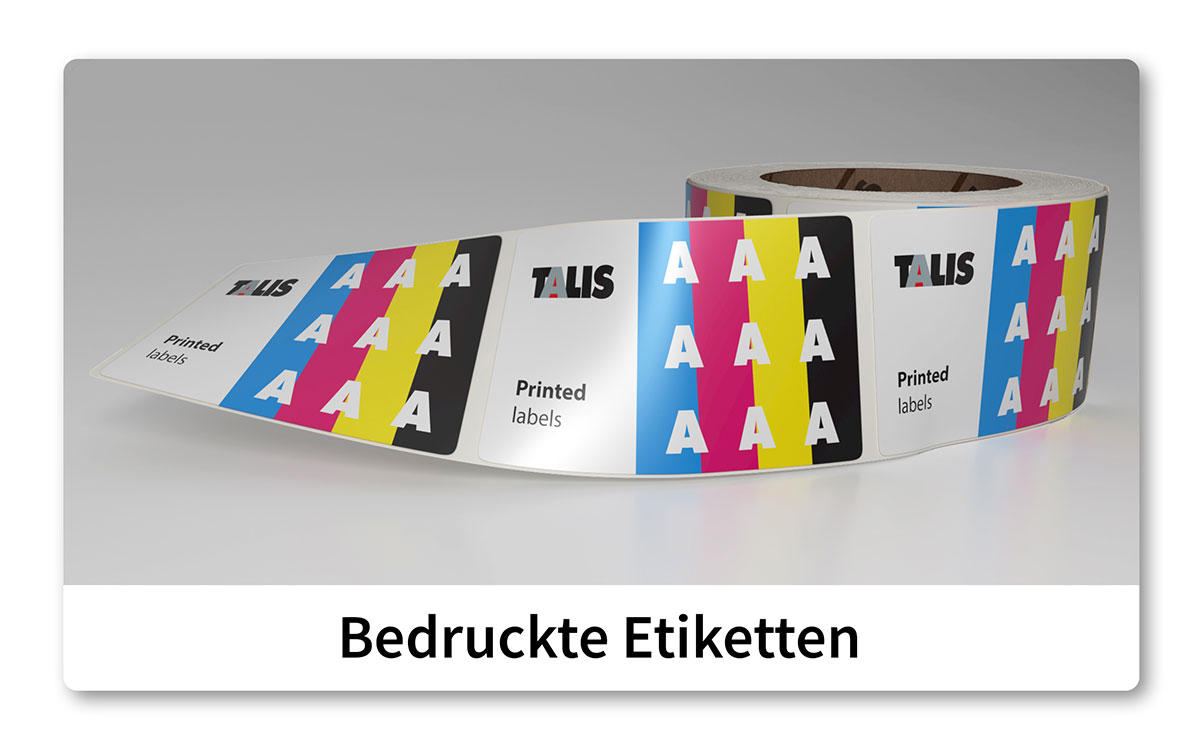 Bedruckte Rollenhaftetiketten