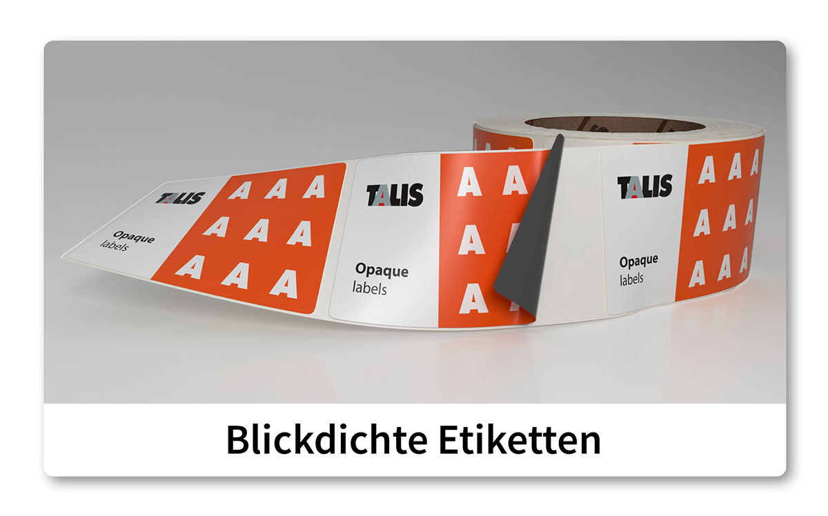 Blickdichte (opaque) Etiketten