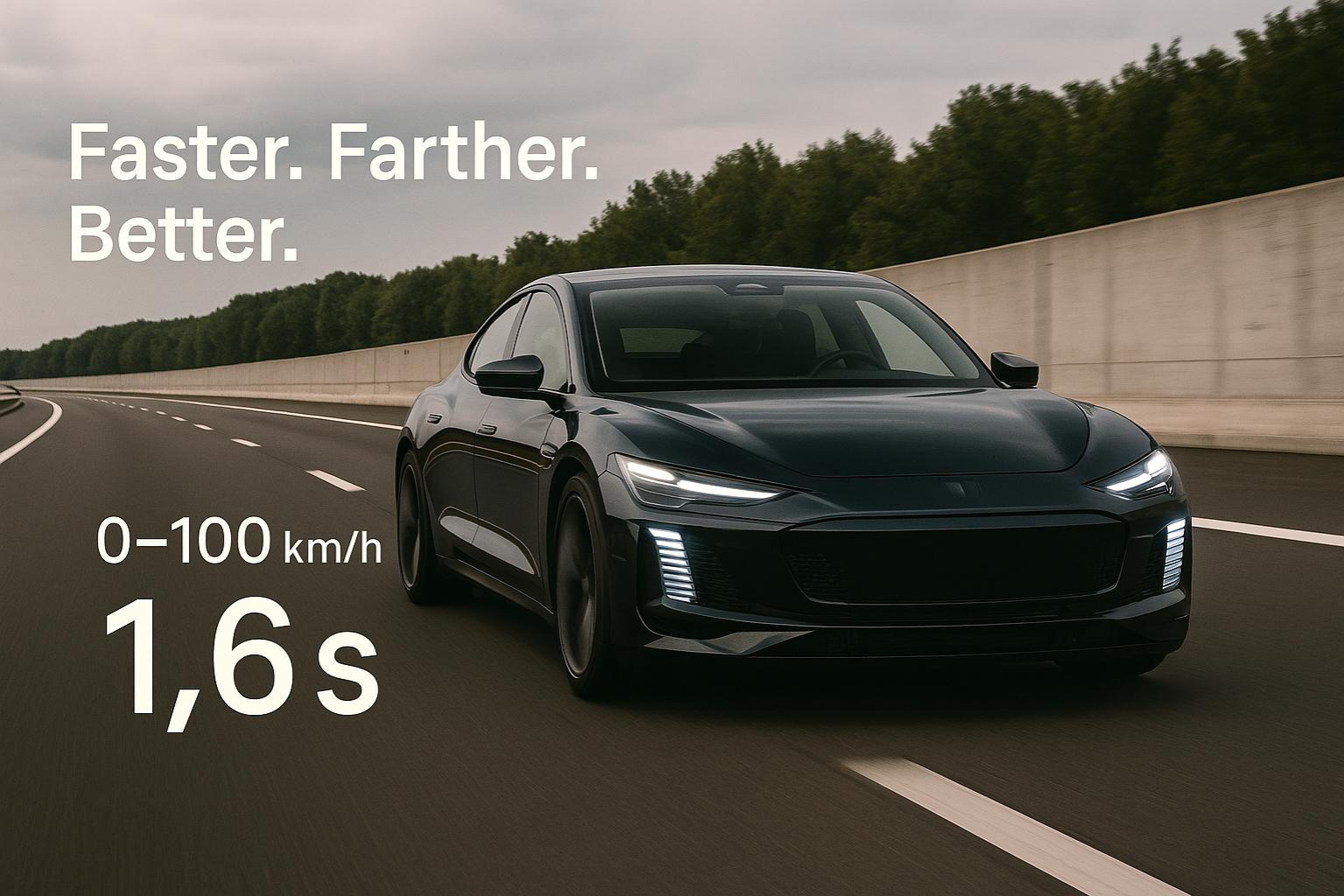 Beschleunigung 0–100 km/h in 1,6 s