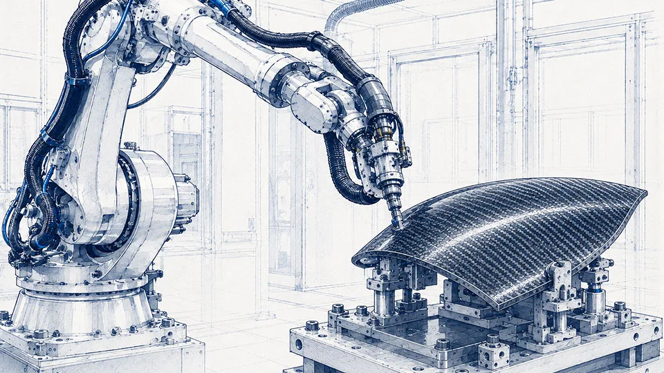 Carbonbearbeitung mit Industrieroboter