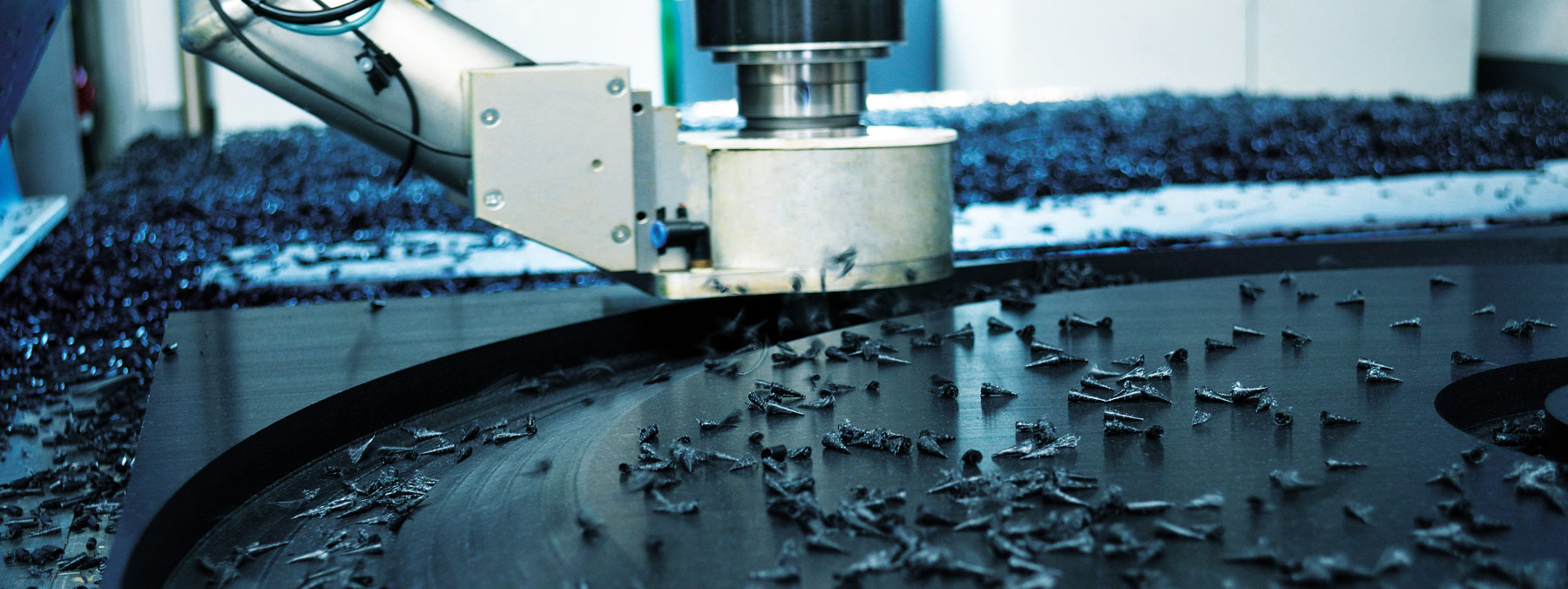 CNC machining centre in the production hall