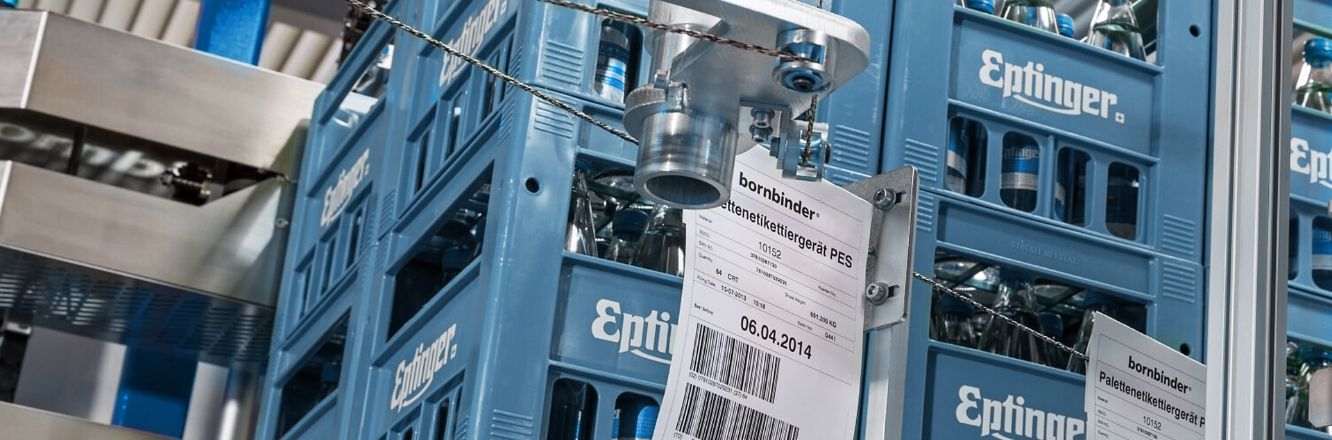 Etikettierung an der Verpackungsanlage