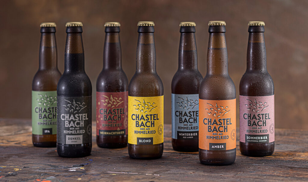 Chastelbach Biersortiment (u. a. Amber, Blond, Winterbier)