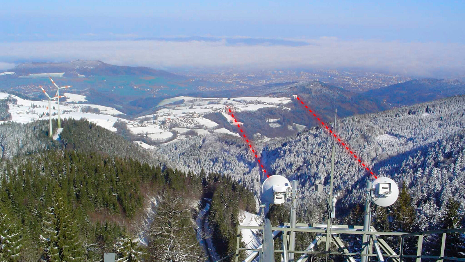 Radio link for supplying rural regions