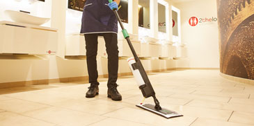 Sanitärreinigung mit Farbcodierung