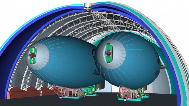 Zwei CL 160 im Hangar (CAD-Darstellung)