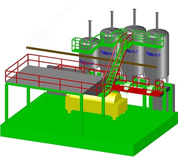 CAD-Konstruktion eines Behälters