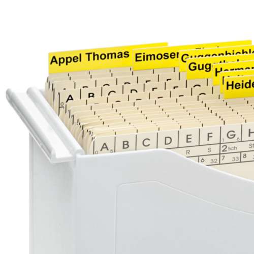 Drei Elemente: Mappe, Tab, Box