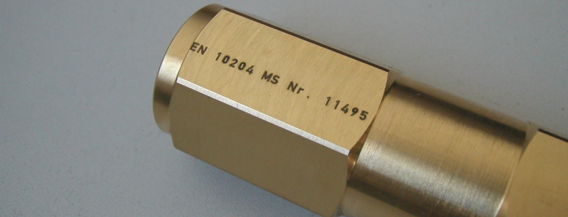 Laserbeschriftetes Bauteil