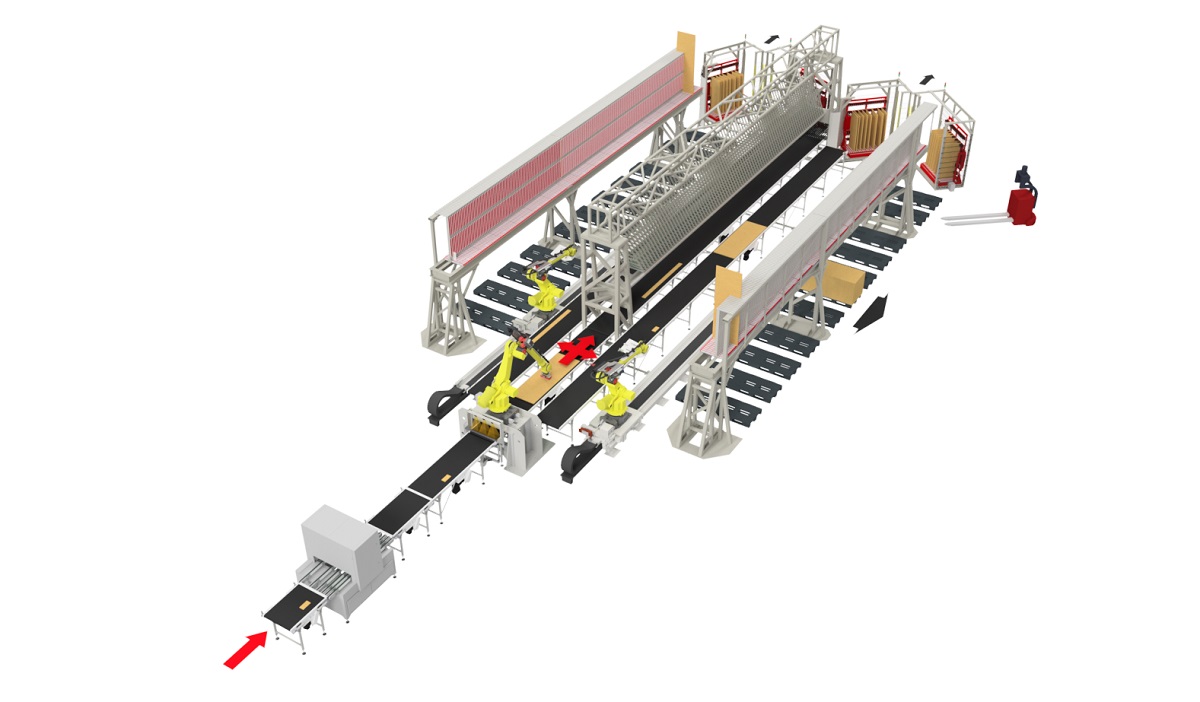 Automatisierte Produktions- und Verpackungslinie