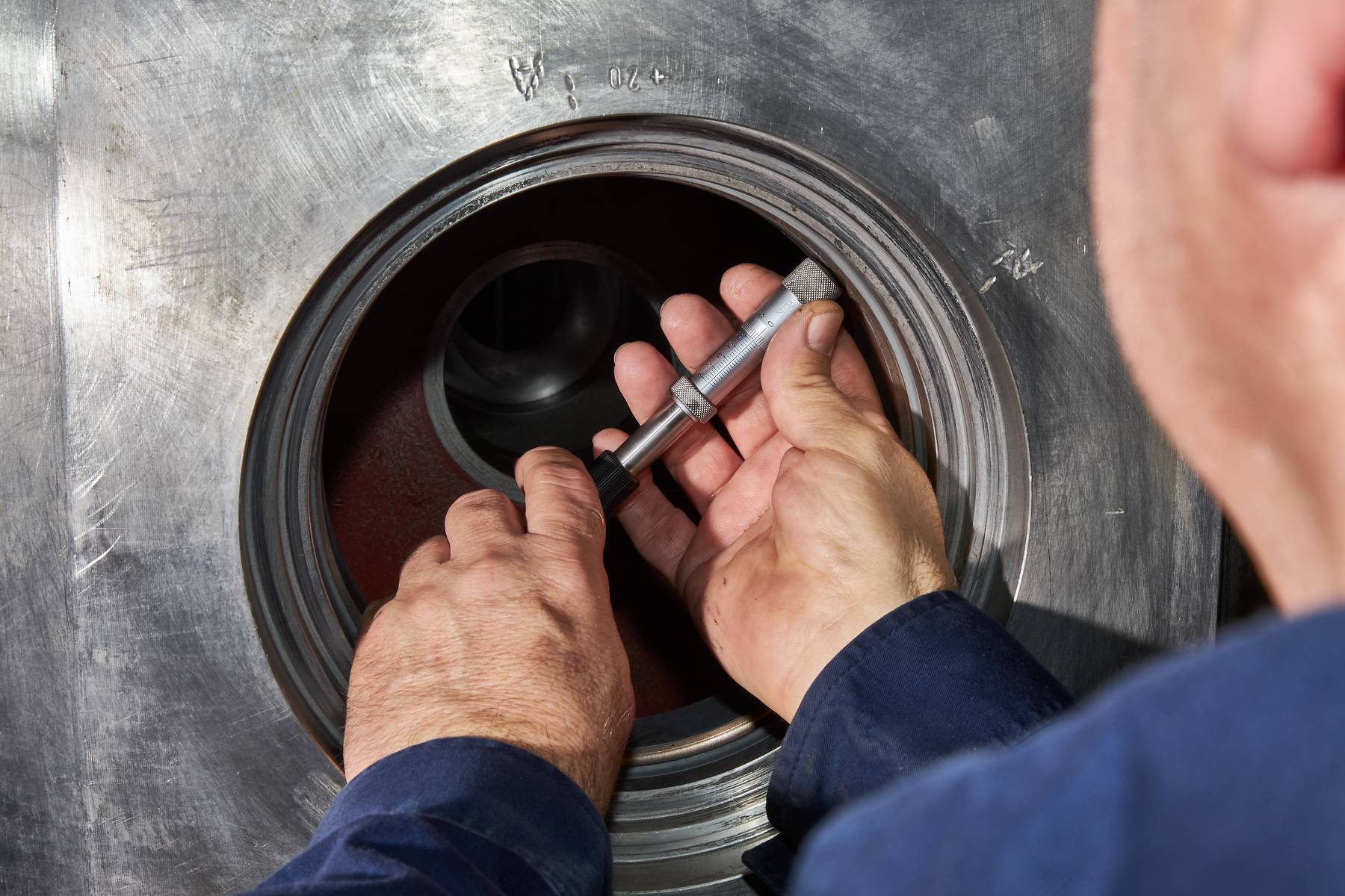 Service-Messung an Industrieventilator