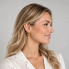 Gold-plated stud earrings in 925 silver