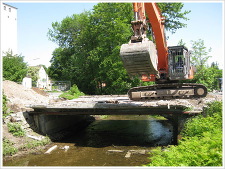 Brückenabbruch Mering Paarbrücke