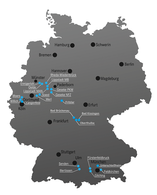 Standortkarte der Sternpark Gruppe