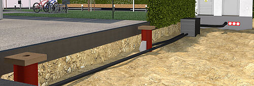 Universelles Ladesäulen Fundament (ULF 470 x 150) und Fundamentrohre