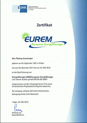 Energiemanager (IHK) Thomas Lienemeyer