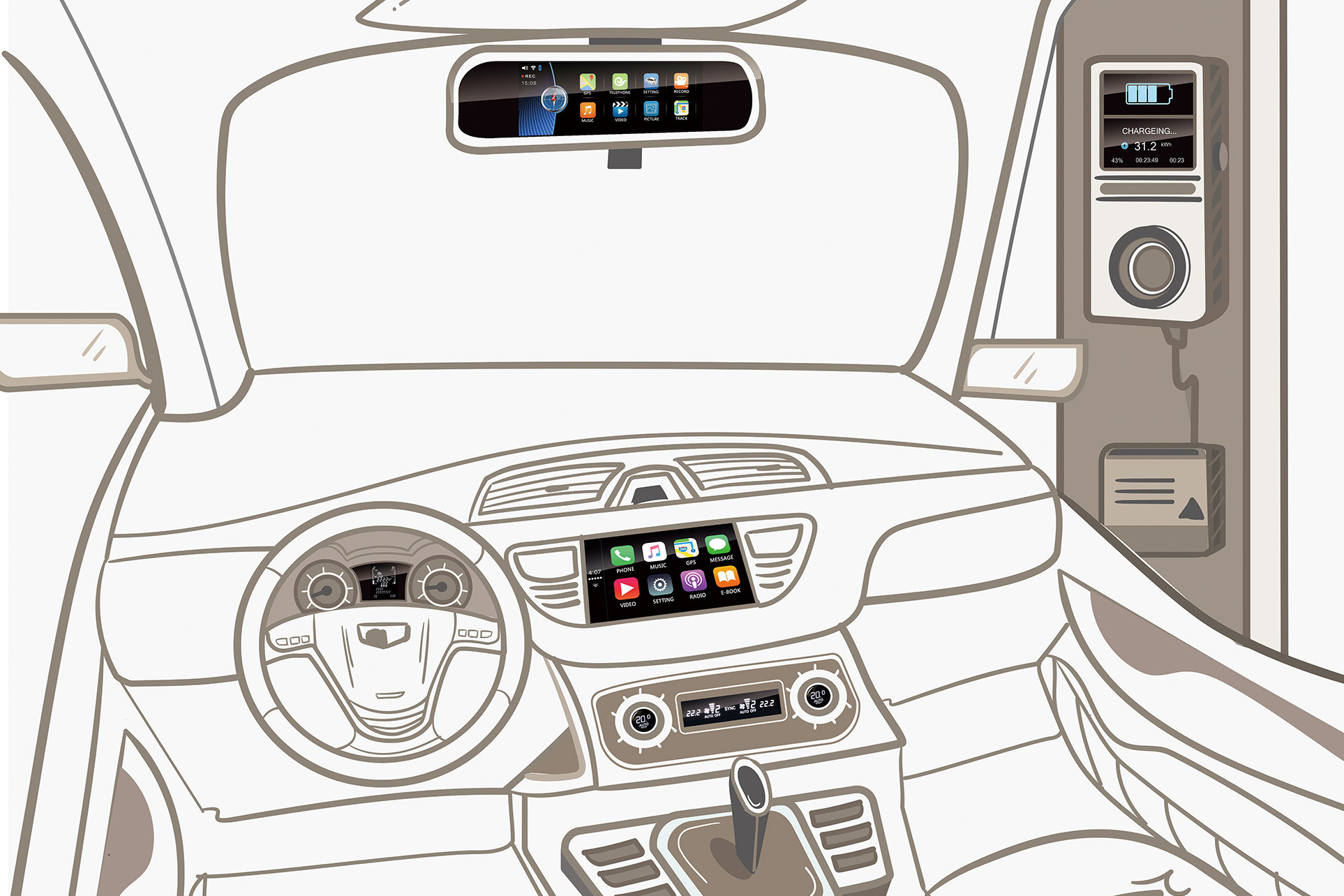 Display-Anwendung Automotive