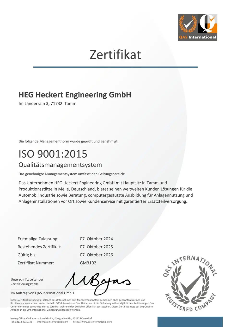 HECKERT Original – Fertigung