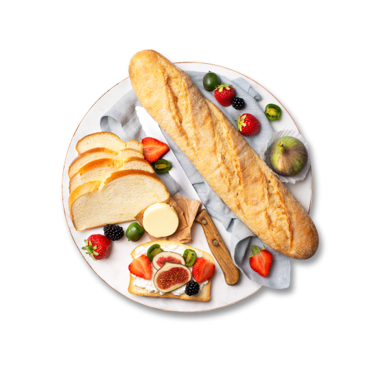 Französische Baguettes und Brioche