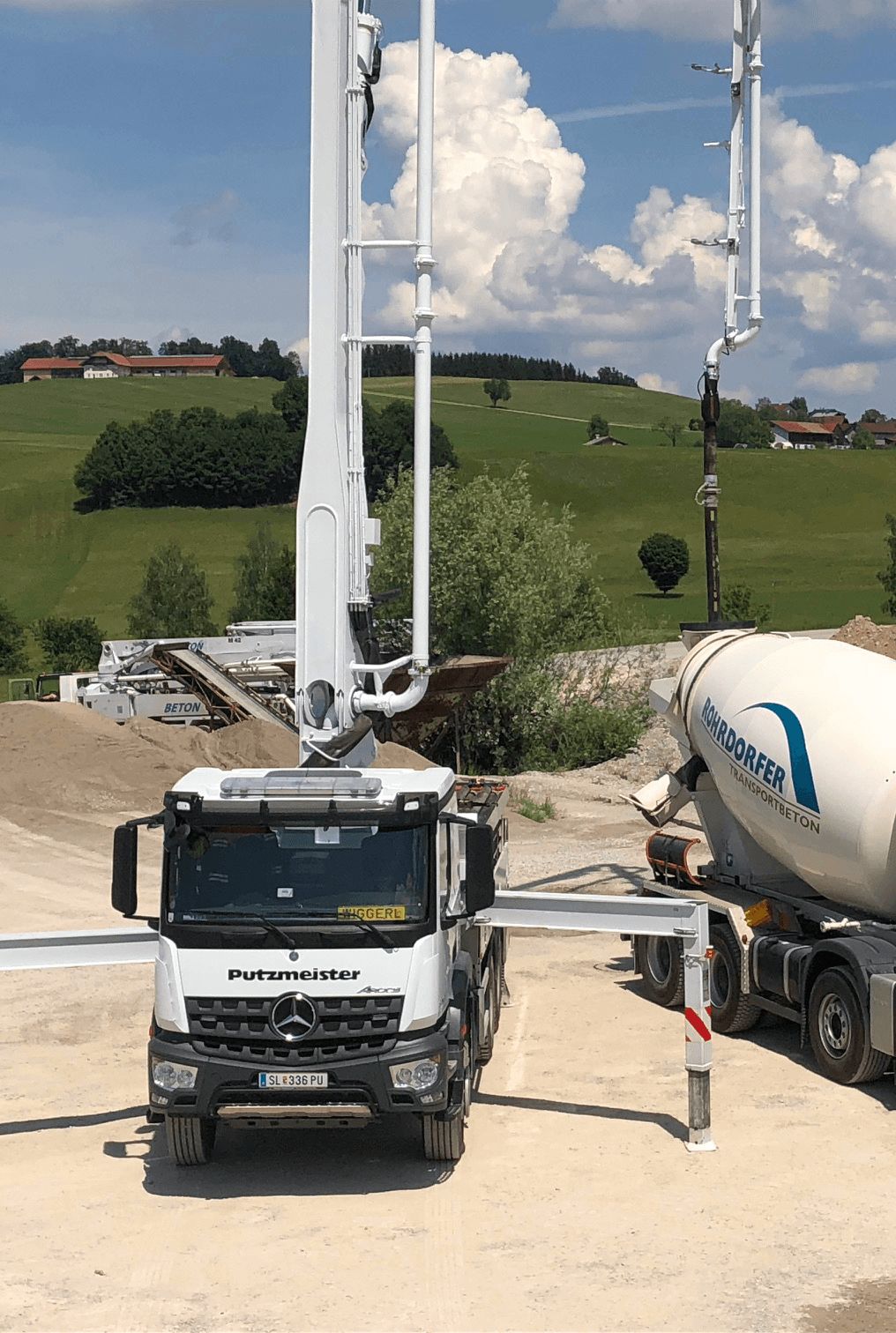 Betonpumpdienstleistung auf der Baustelle