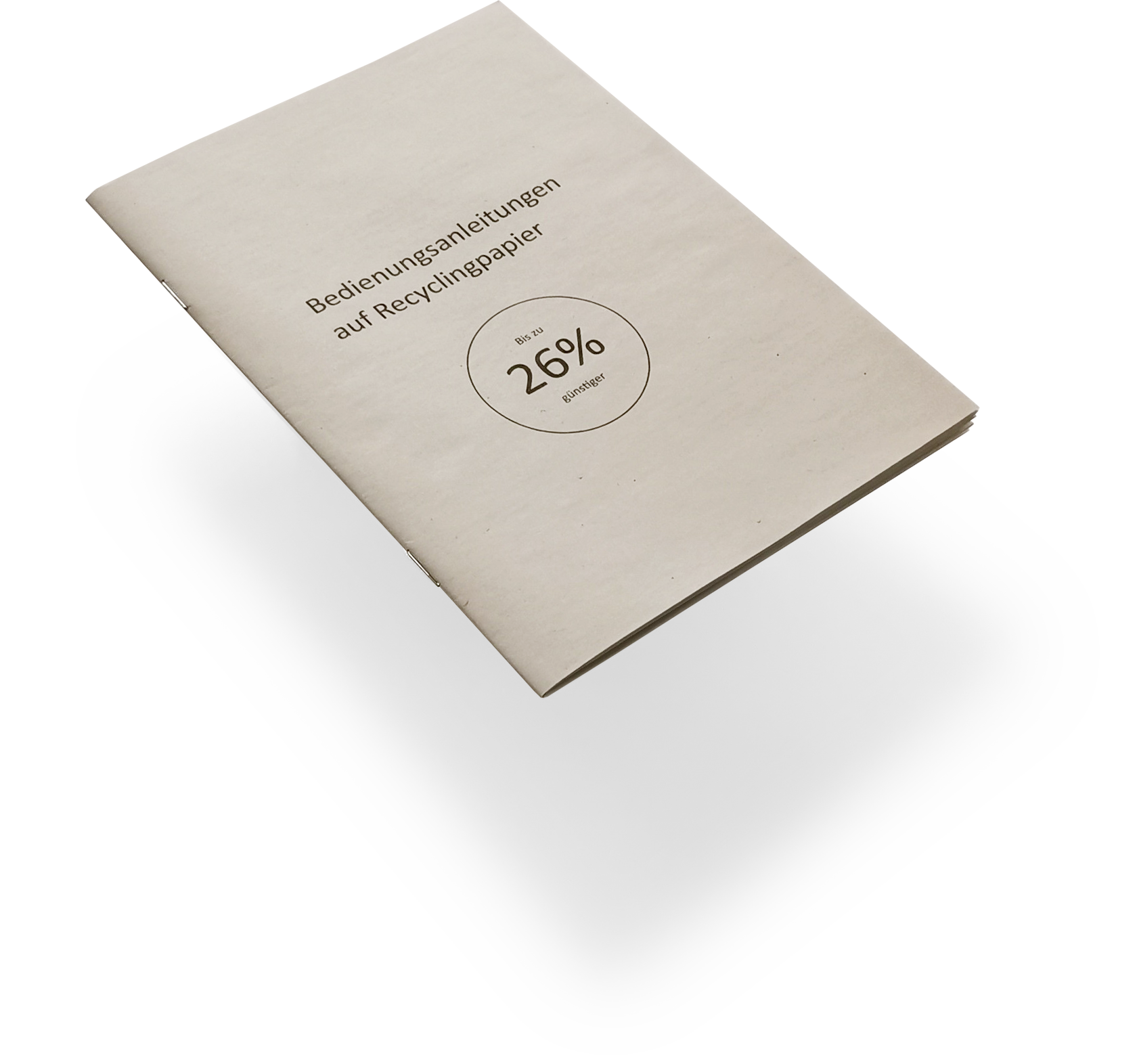 Gebrauchsanweisung auf Recyclingpapier