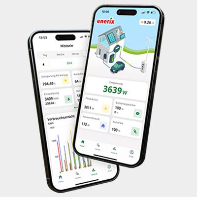 Energiemanagementsystem enerixControl auf dem Smartphone