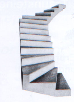 Gewendelte Fertigtreppe