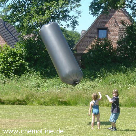 Solarluftballon aus dunkler Folie