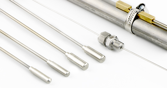 Mechanisches Zubehör für Temperaturfühler: Spitzenadapter, Klemmverschraubung, Rohrob