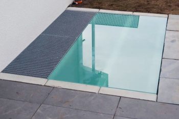 Begehbare Lichtschacht-Abdeckung aus Glas