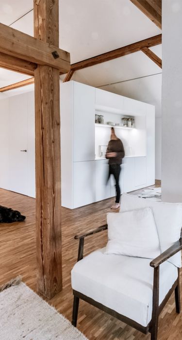 Raumwürfel im Altbau-Loft