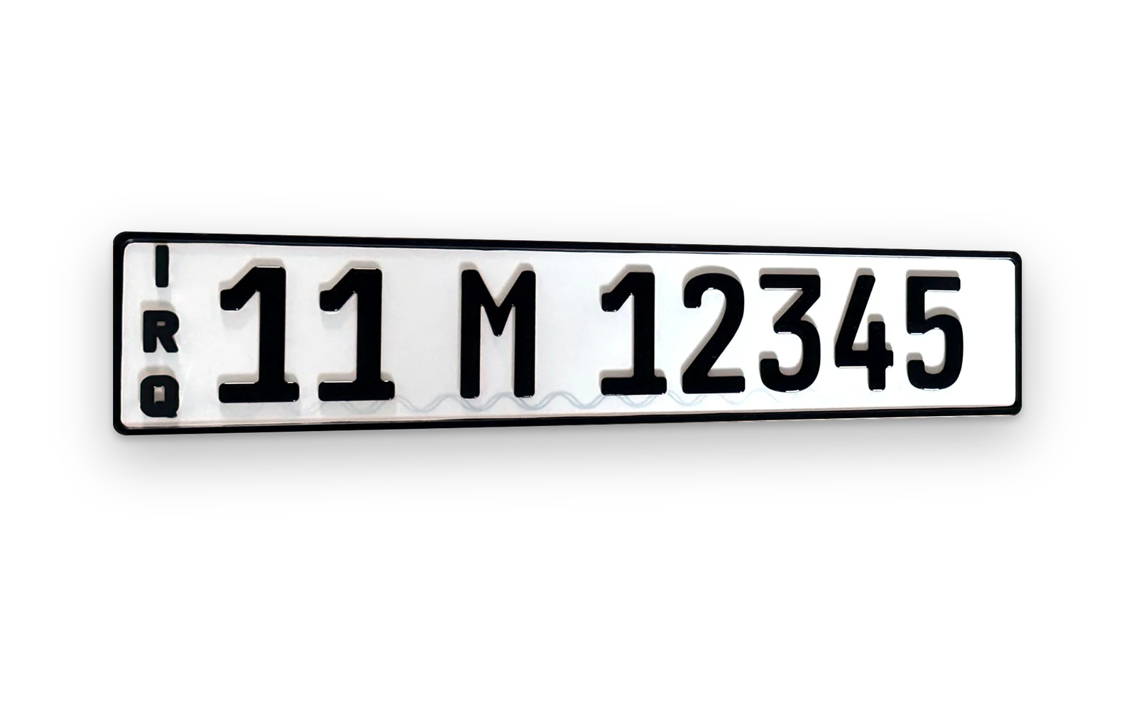 3HD-Kennzeichen mit erhabenen Zeichen