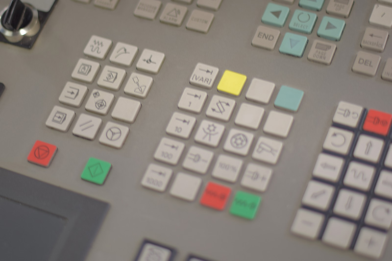 Tastatur der Messmaschine FMU 70