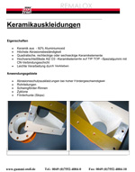 Keramikauskleidung