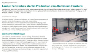 Fenster aus Holz, Kunststoff oder Aluminium