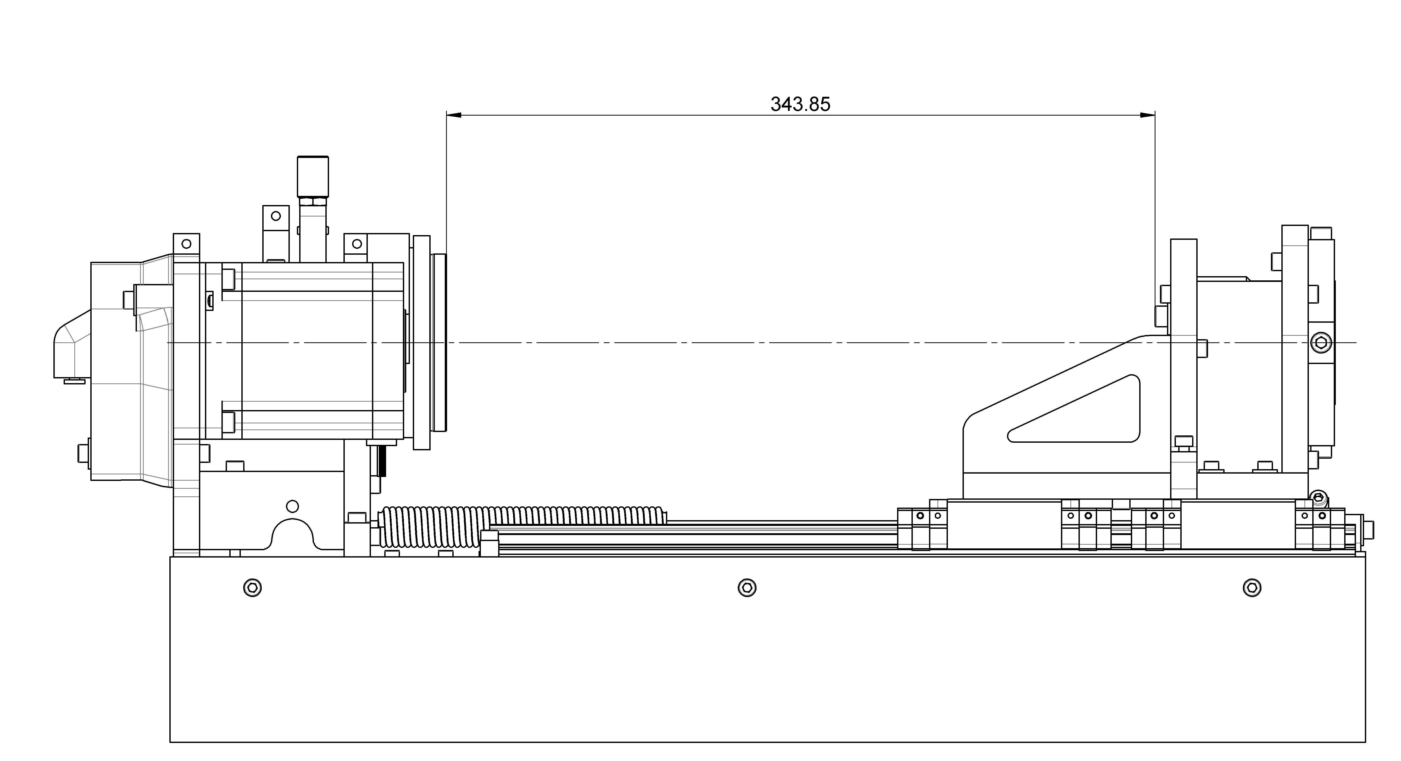 OMNIA G-300 – maximaler Abstand Flansch zu Reitstock