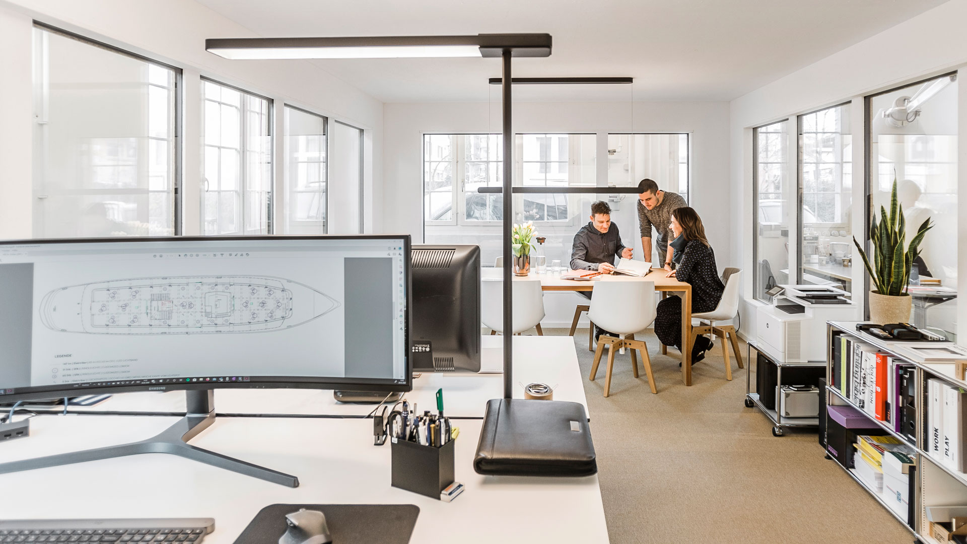Custom-made LED luminaire from LED profile