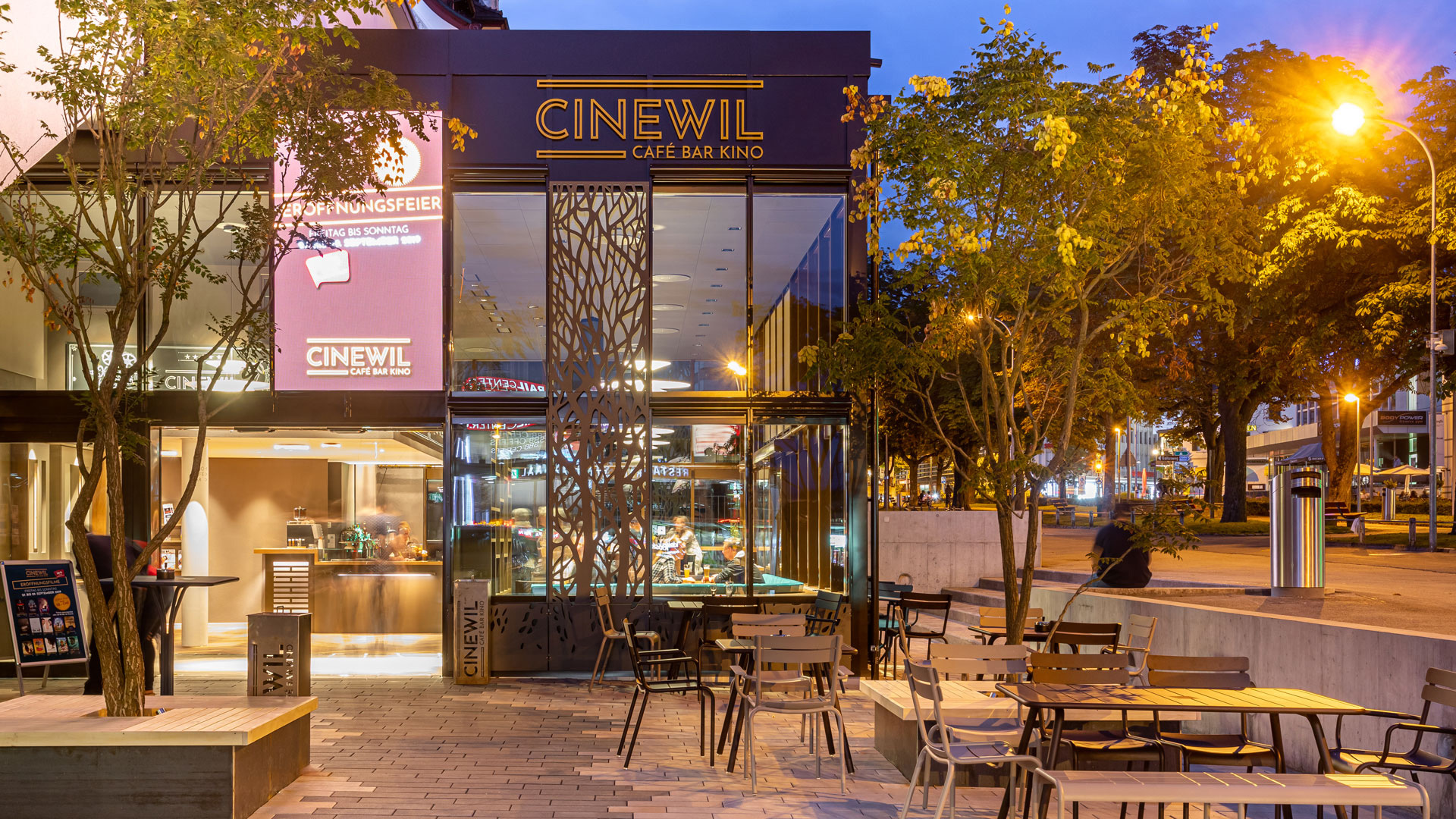 Outdoor lighting Cinewil cinema, Wil